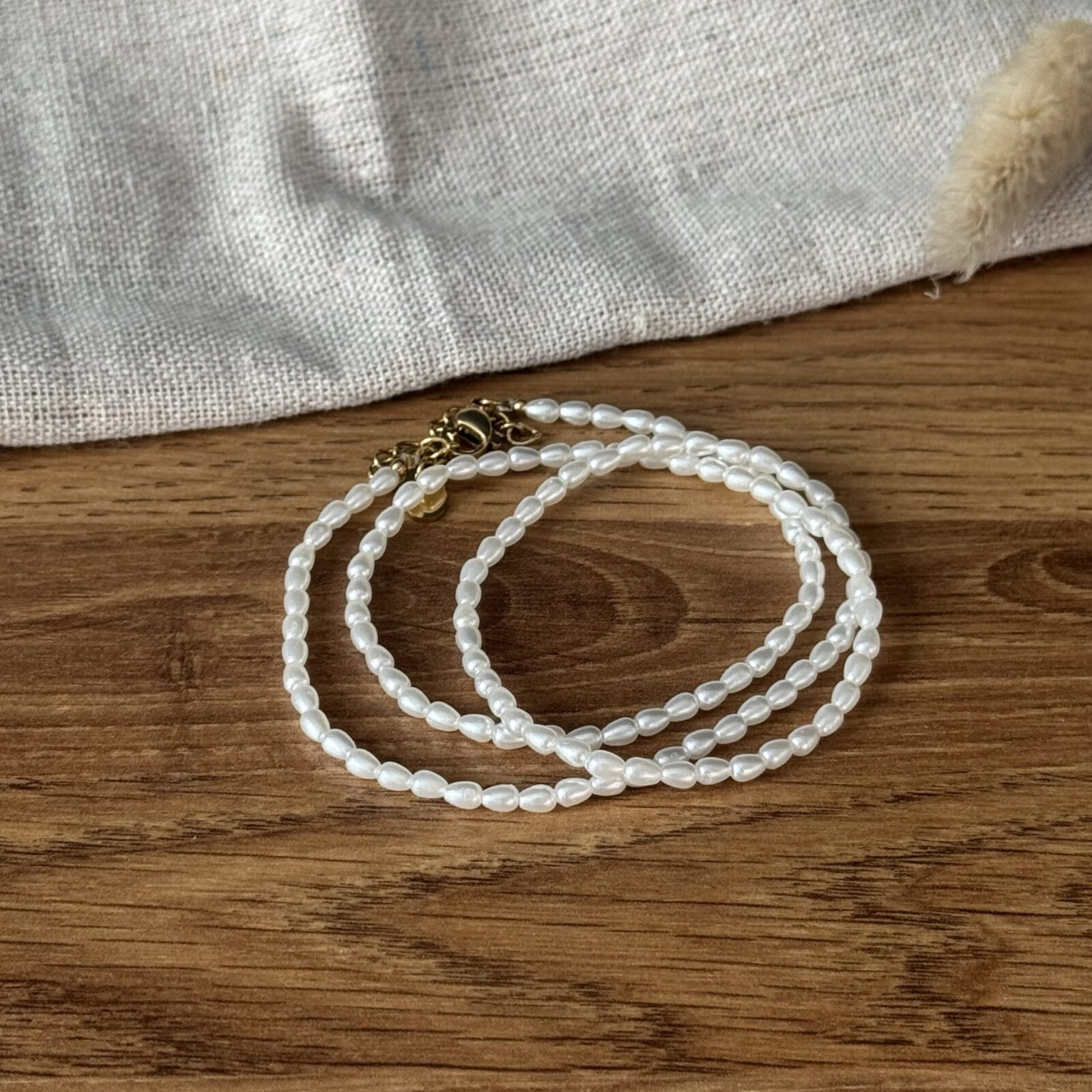 Bracelet 3 tours perles – Image 2